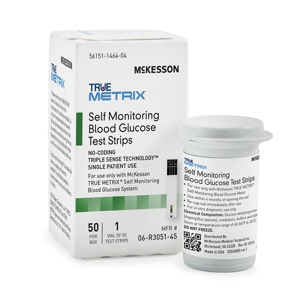 Mckesson TRUE METRIX Blood Glucose Test Strips, PK 50 06-R3051-45